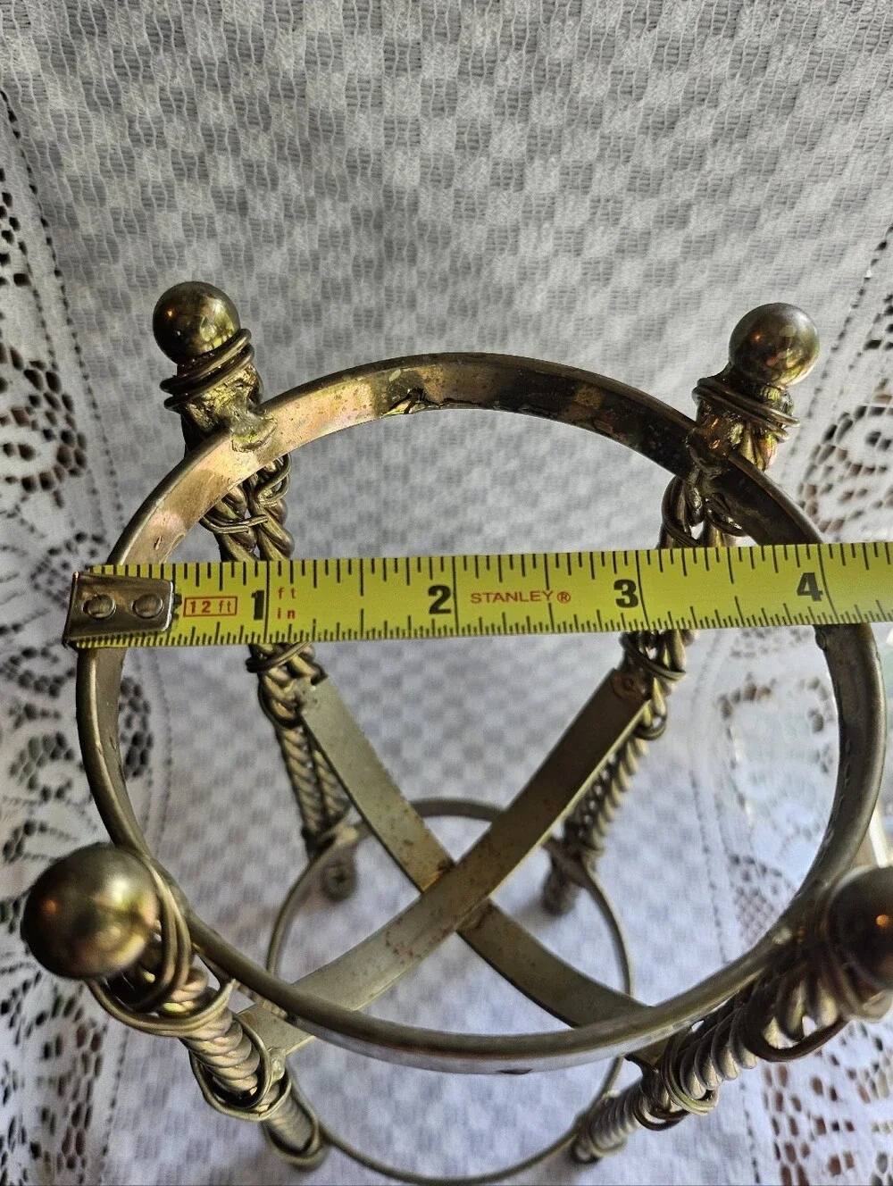 Hollywood Regency Brass Candle Holder